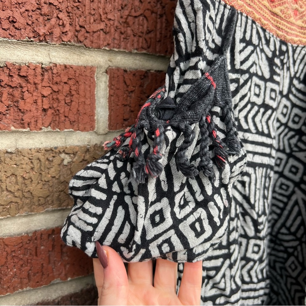 Black And White Patterned Authentic Harem Pants - image 3